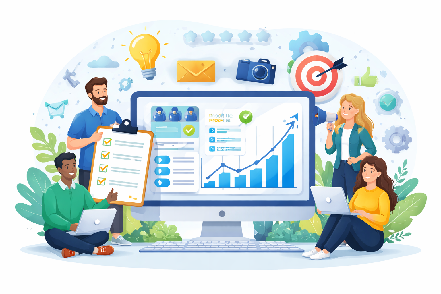 Business resources illustration